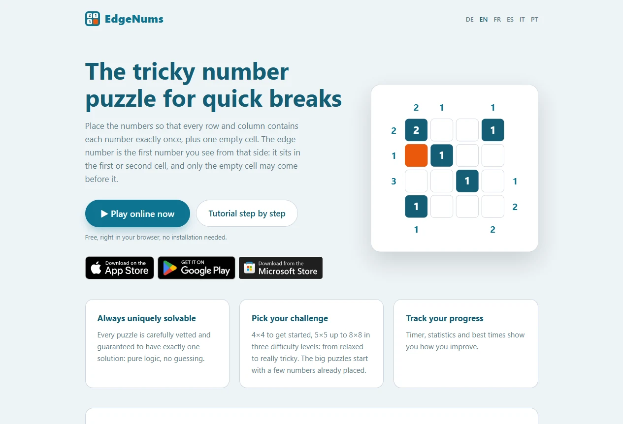 EdgeNums, the homepage