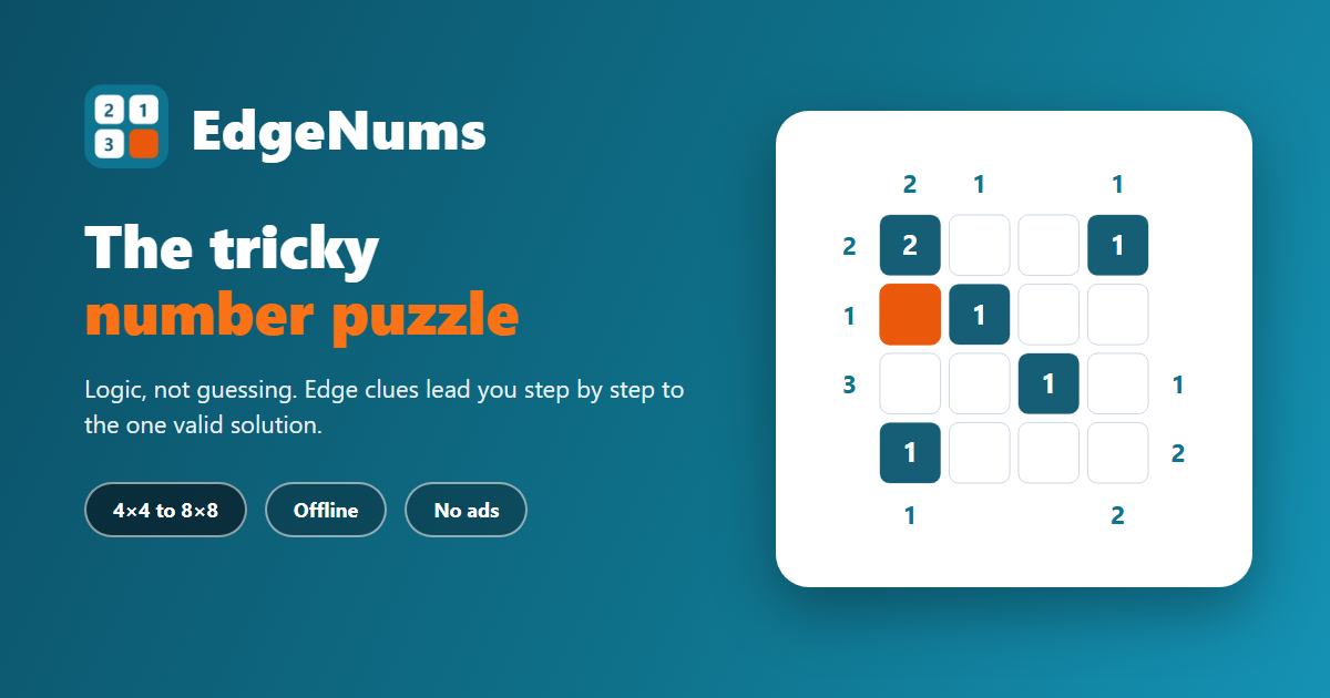 EdgeNums – The Tricky Number Puzzle