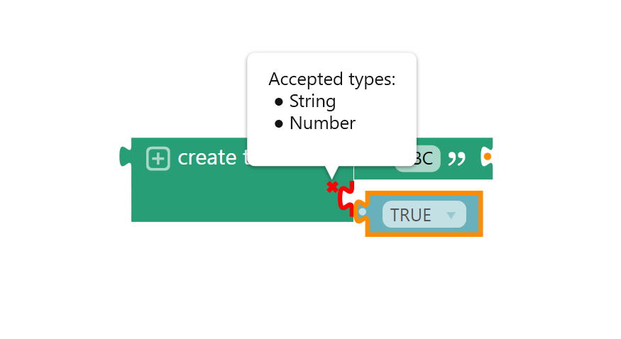 Building Blocks - type mismatch tooltip on a create table block