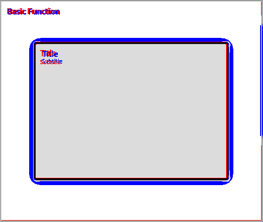 Peakboard web runtime, diff image of the same area with a blue edge around the rectangle