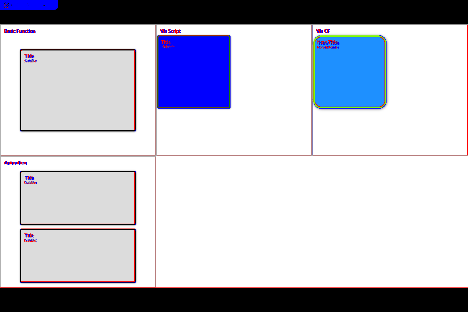 Peakboard web runtime, diff image of the same test board after the fixes